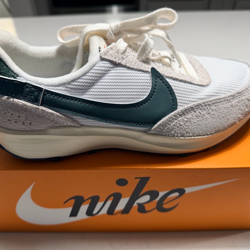 Nike White and Teal Athletic Shoes